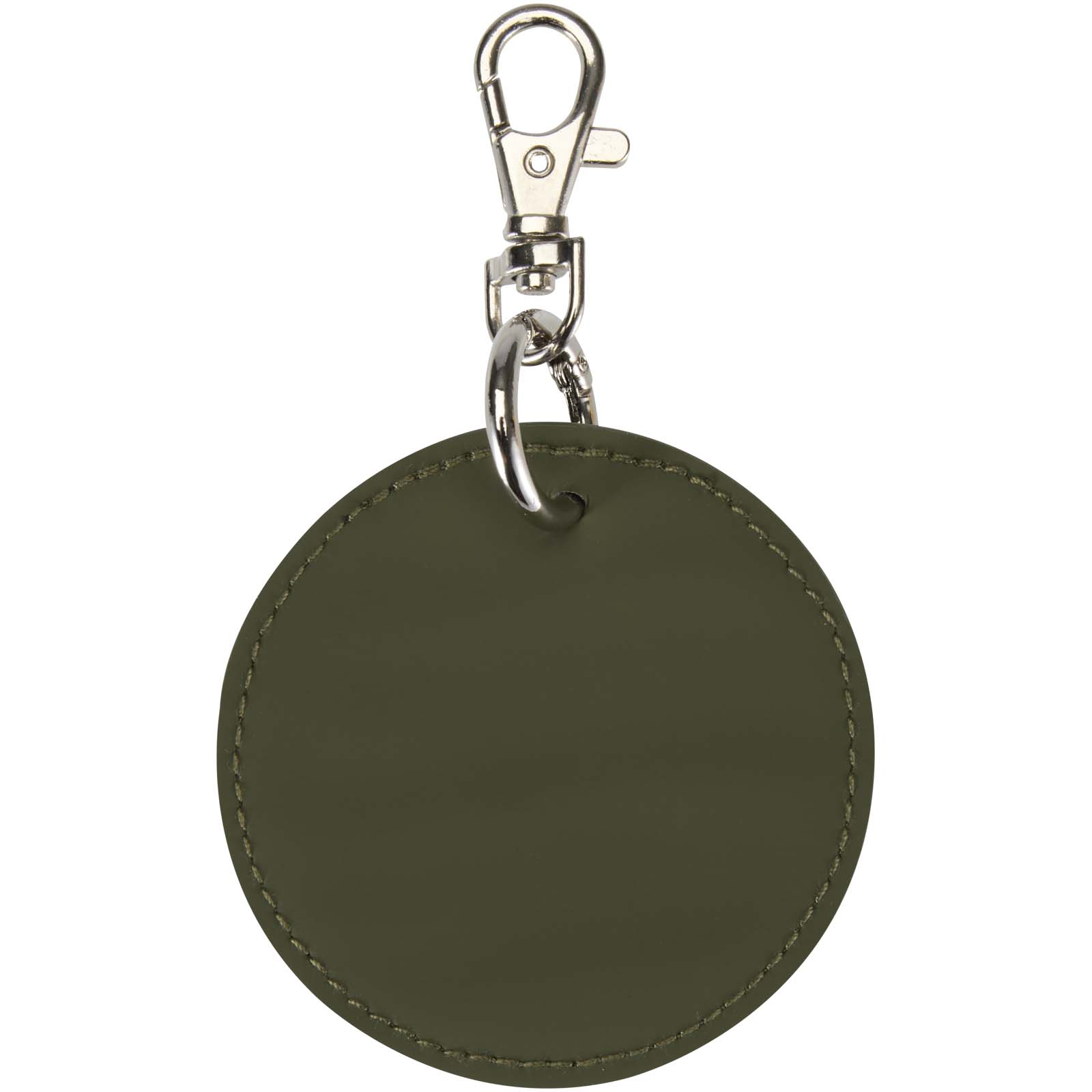 Portachiavi con charm a forma rotonda in materiale riciclato certificato GRS Resi Plus 