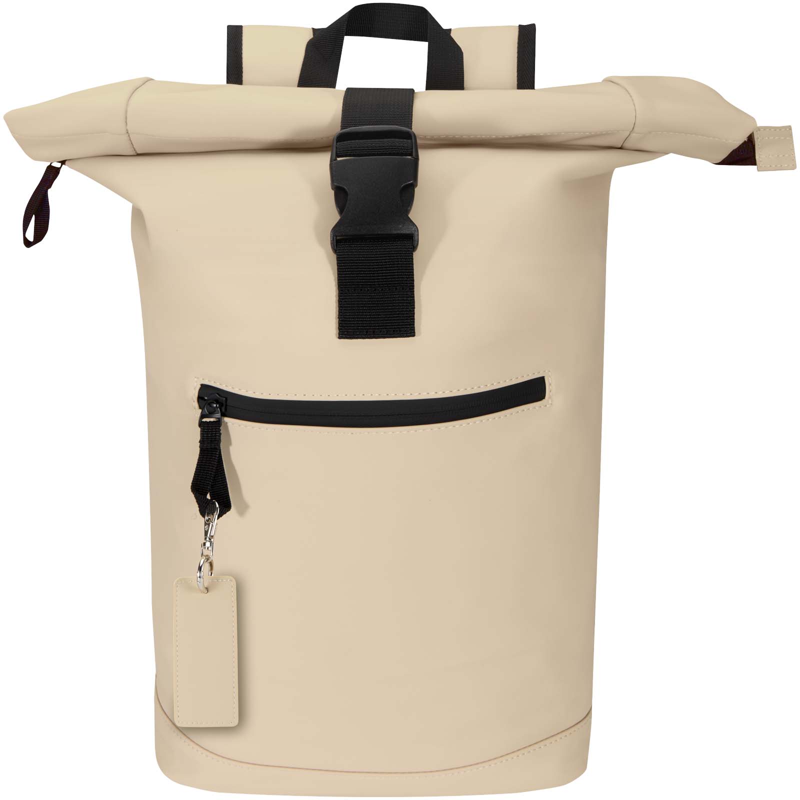 Portachiavi con charm a forma rettangolare in materiale riciclato certificato GRS Resi Plus