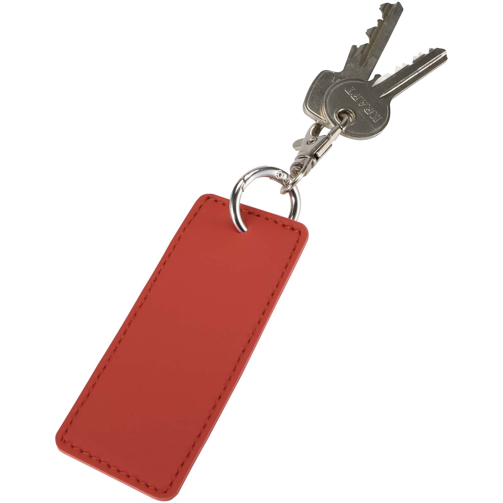 Portachiavi con charm a forma rettangolare in materiale riciclato certificato GRS Resi Plus