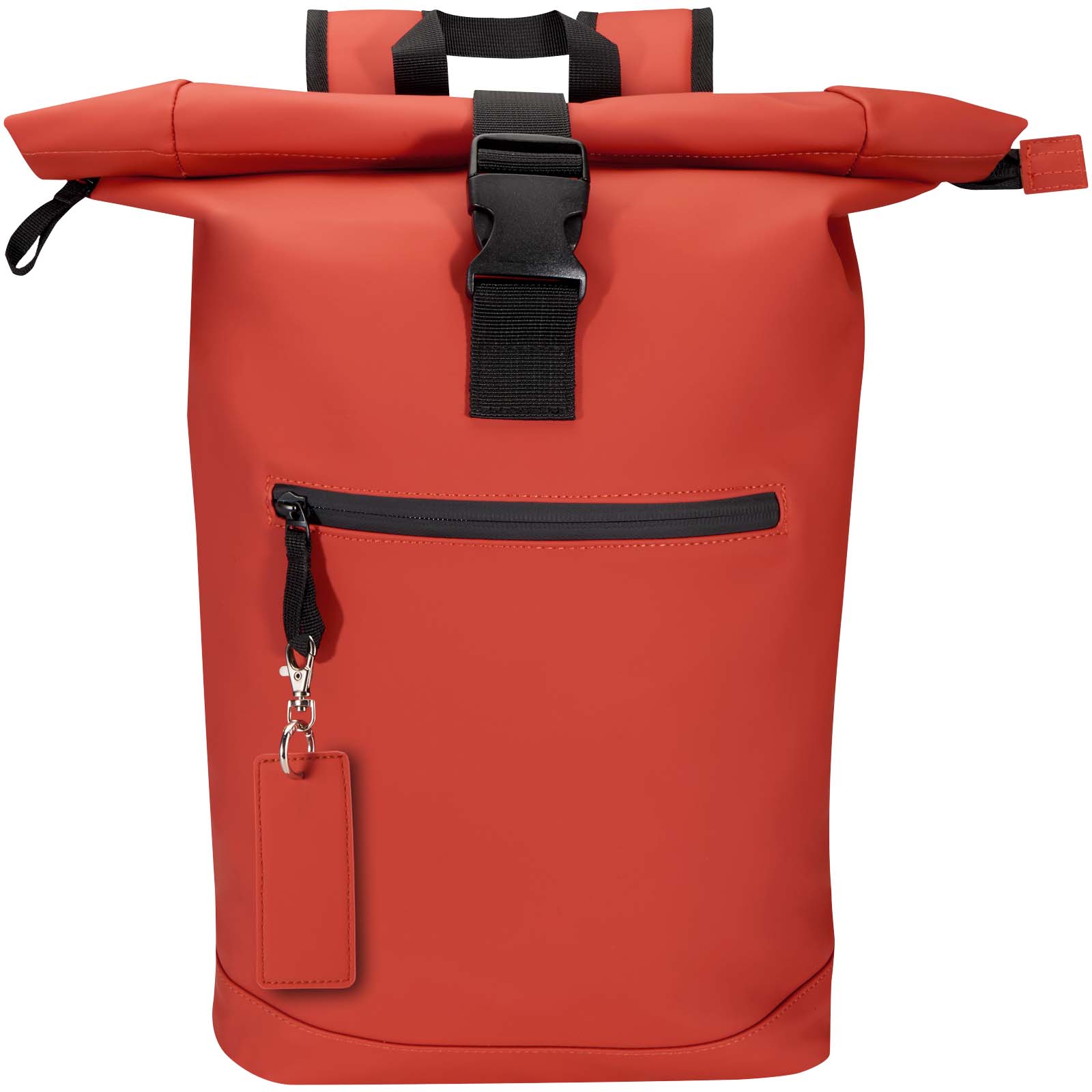 Portachiavi con charm a forma rettangolare in materiale riciclato certificato GRS Resi Plus