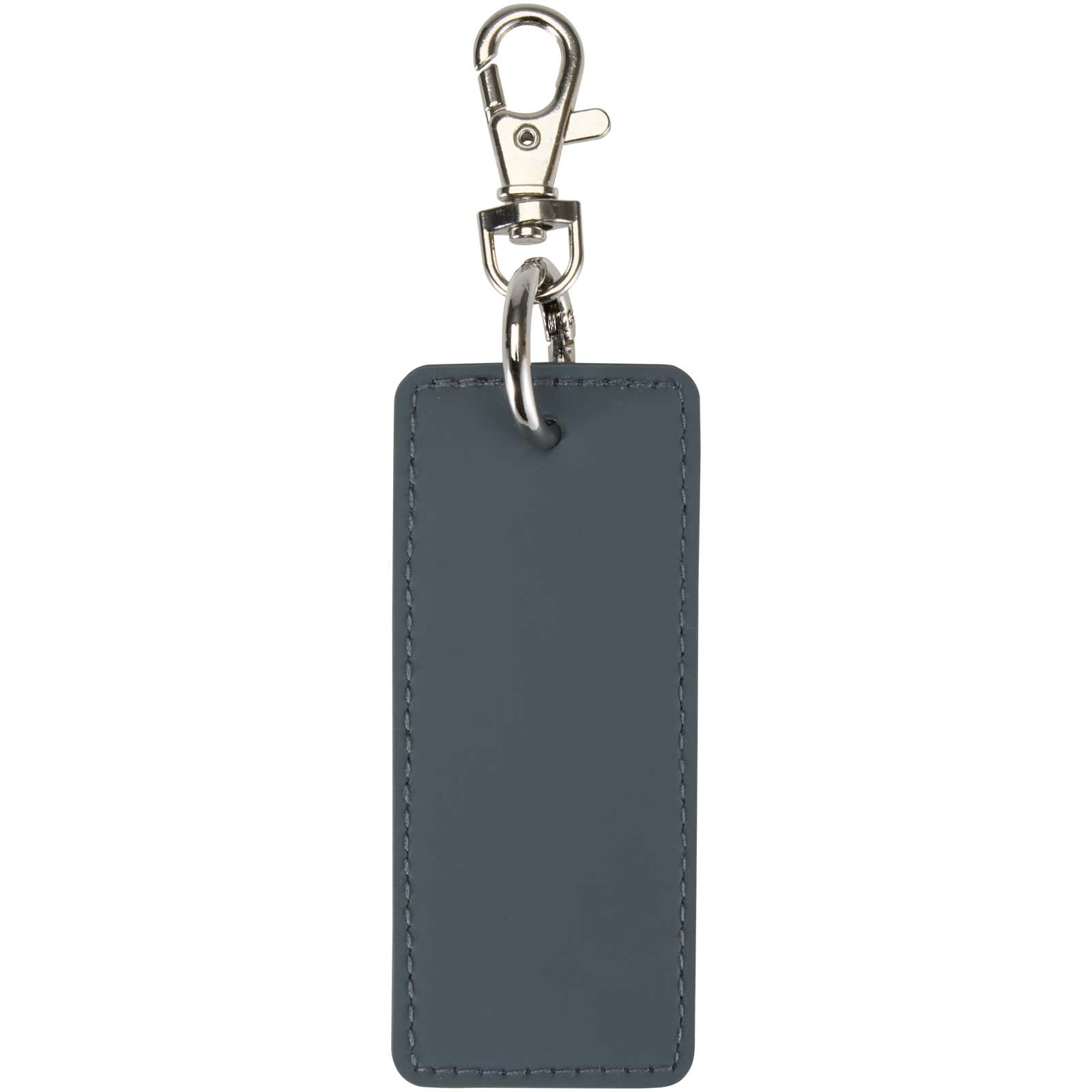 Portachiavi con charm a forma rettangolare in materiale riciclato certificato GRS Resi Plus