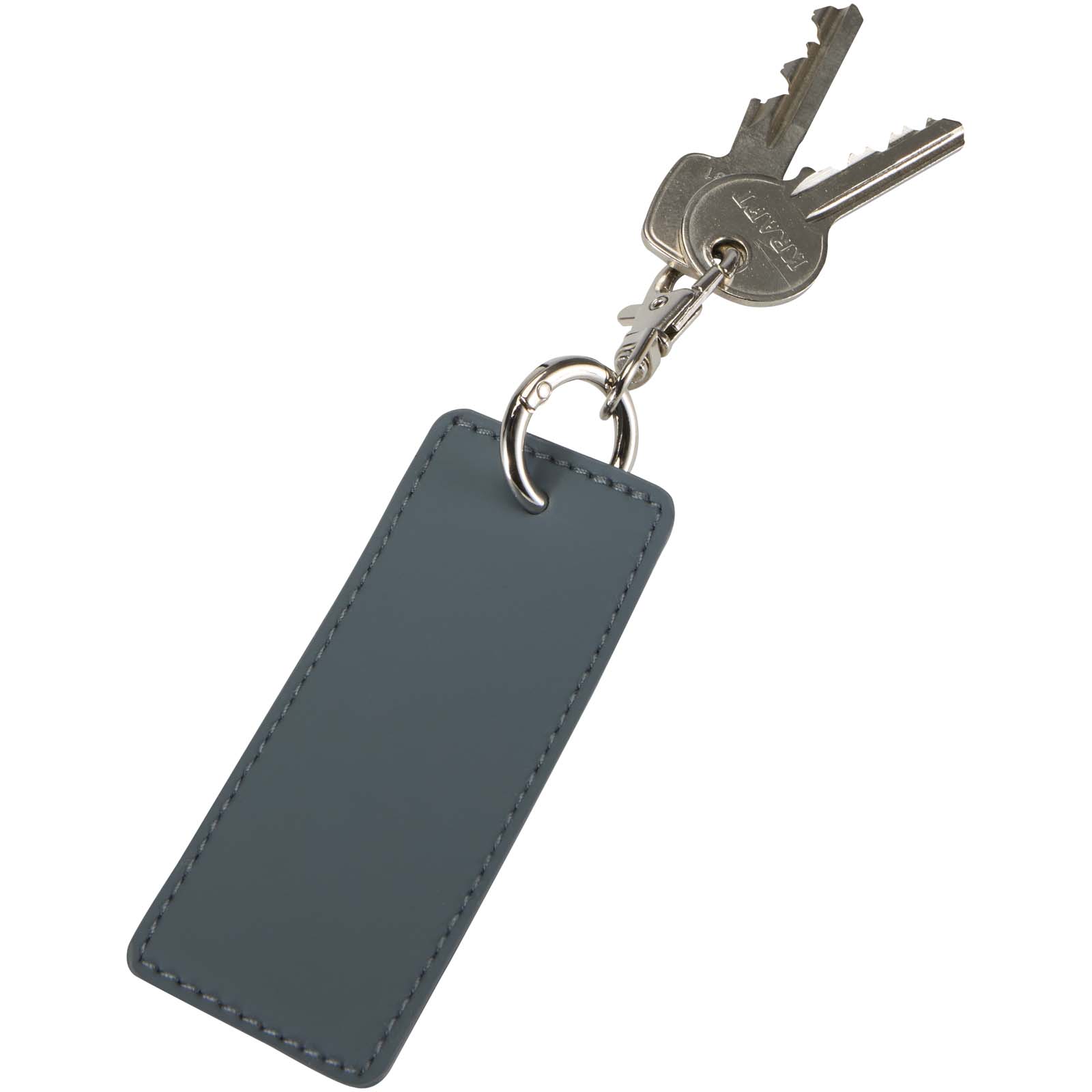 Portachiavi con charm a forma rettangolare in materiale riciclato certificato GRS Resi Plus