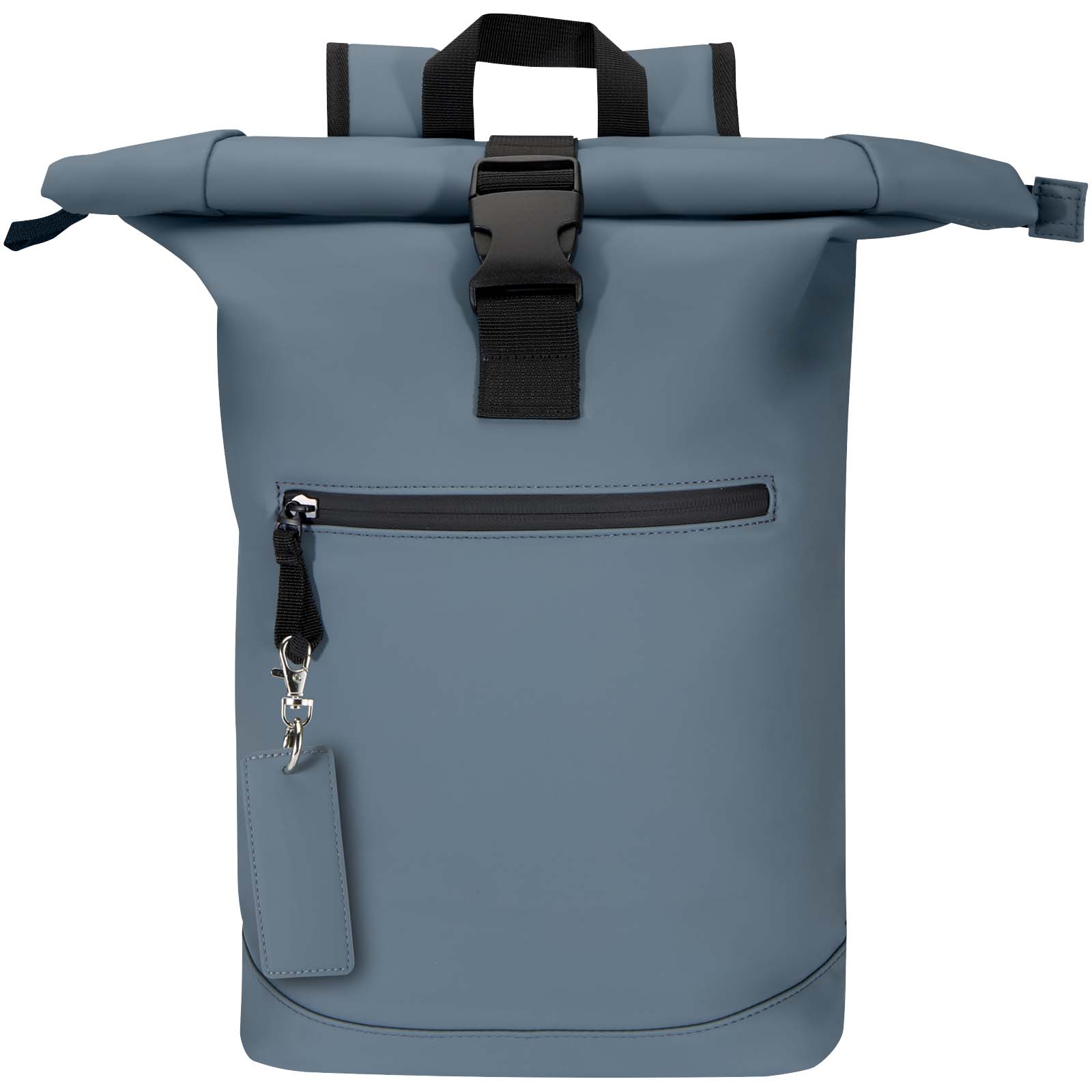 Portachiavi con charm a forma rettangolare in materiale riciclato certificato GRS Resi Plus