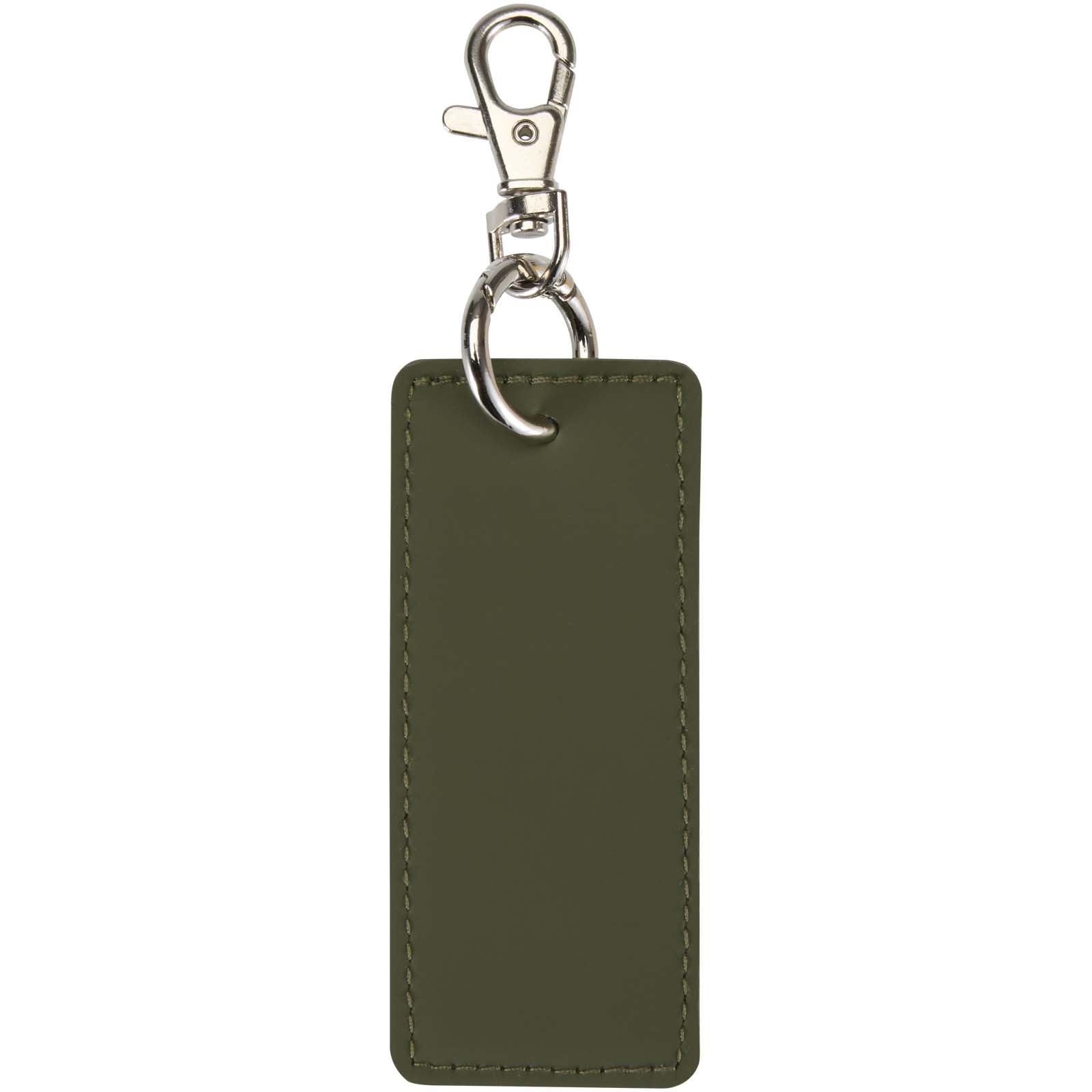 Portachiavi con charm a forma rettangolare in materiale riciclato certificato GRS Resi Plus