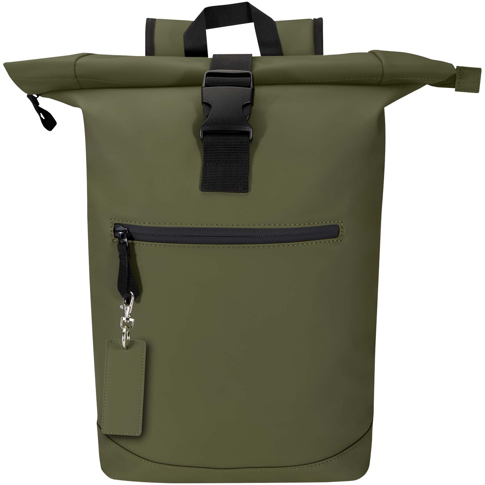 Portachiavi con charm a forma rettangolare in materiale riciclato certificato GRS Resi Plus