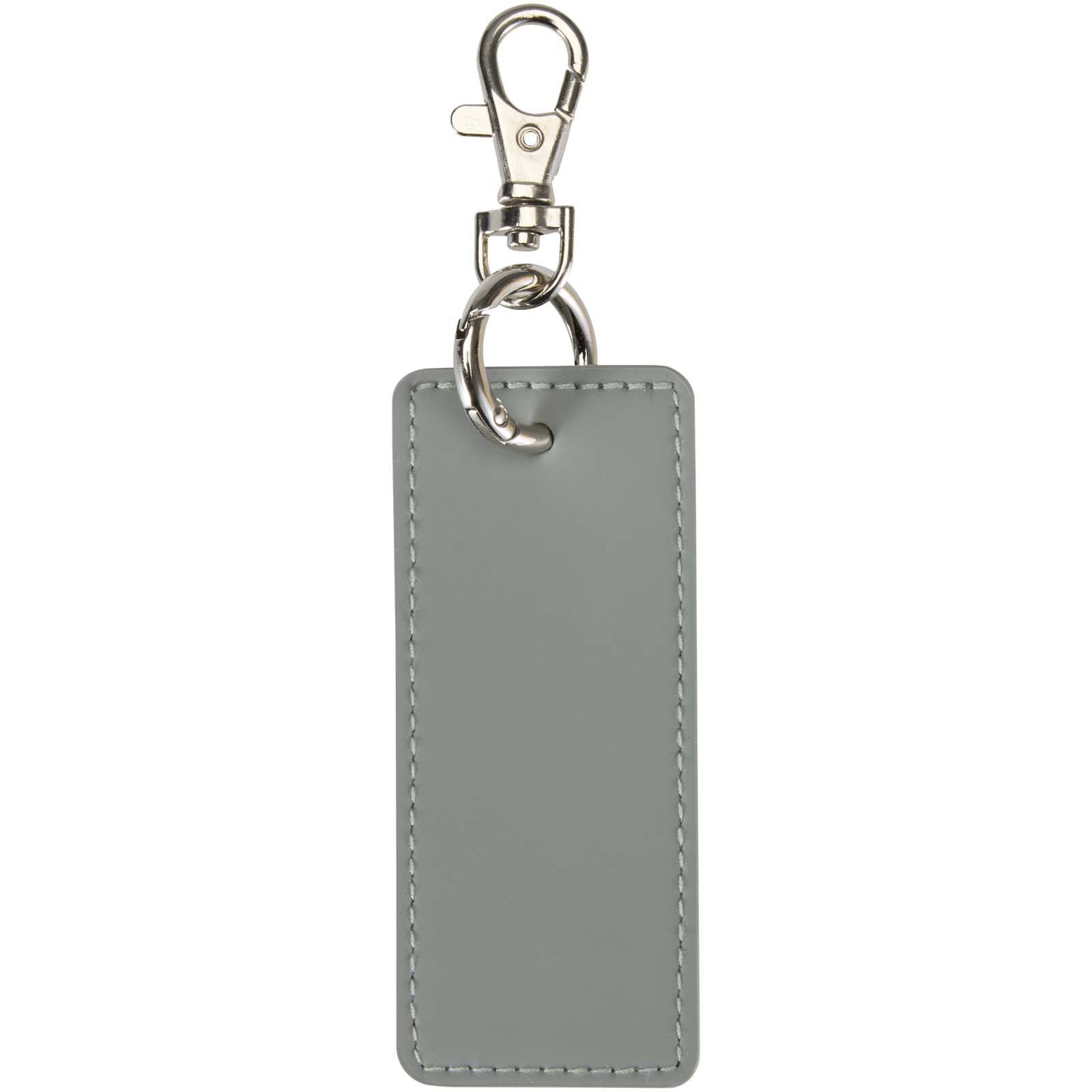 Portachiavi con charm a forma rettangolare in materiale riciclato certificato GRS Resi Plus