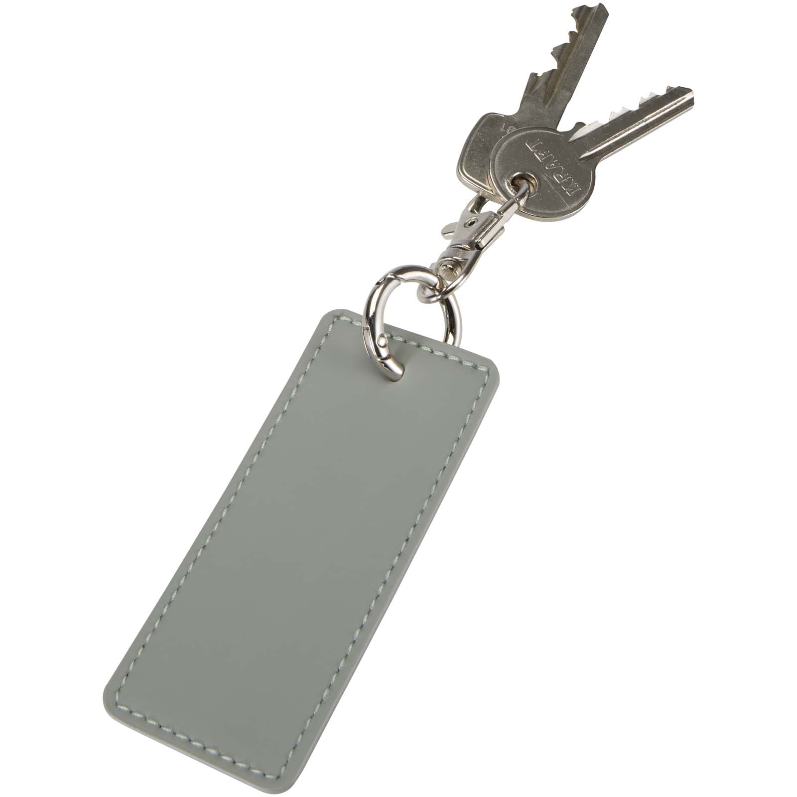 Portachiavi con charm a forma rettangolare in materiale riciclato certificato GRS Resi Plus