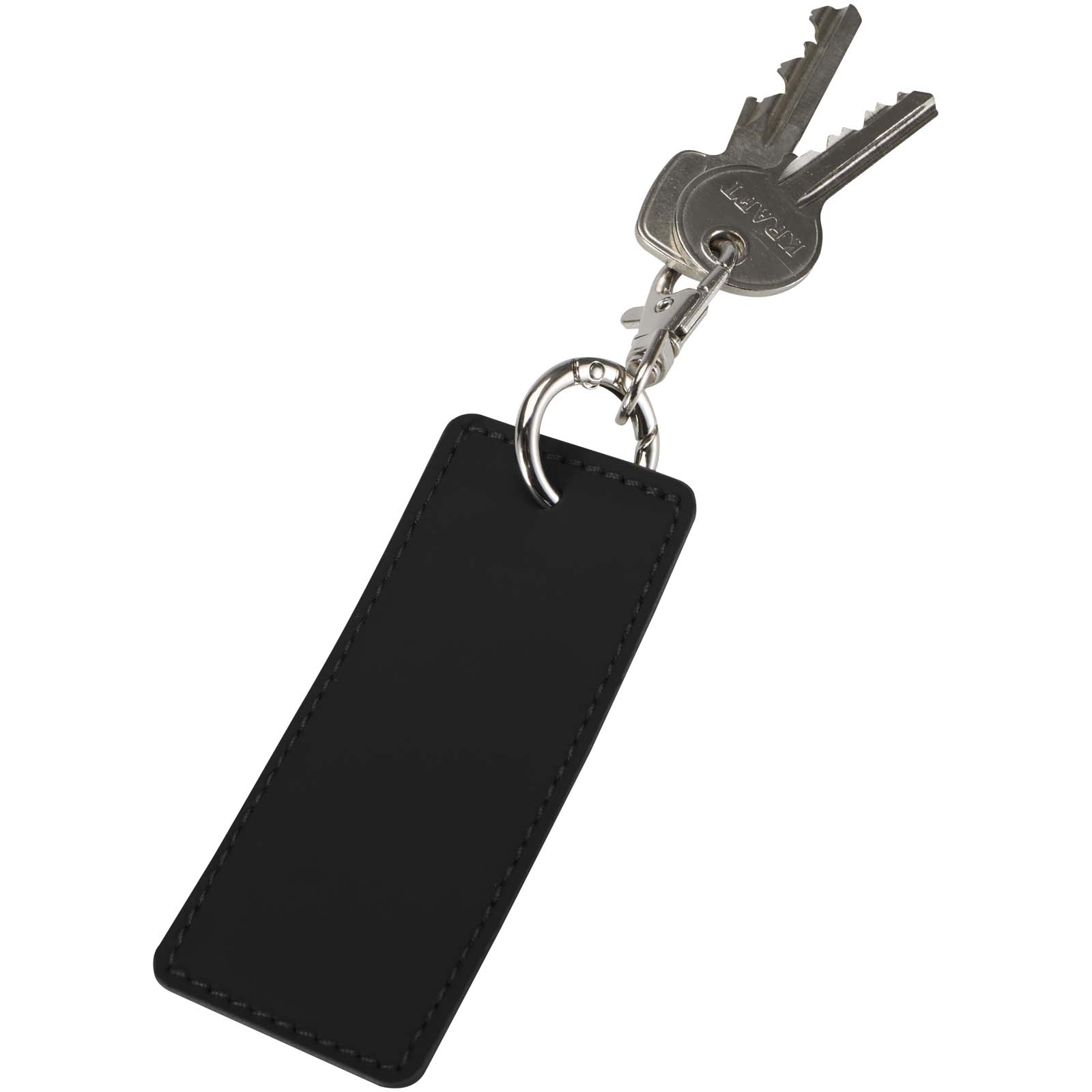 Portachiavi con charm a forma rettangolare in materiale riciclato certificato GRS Resi Plus