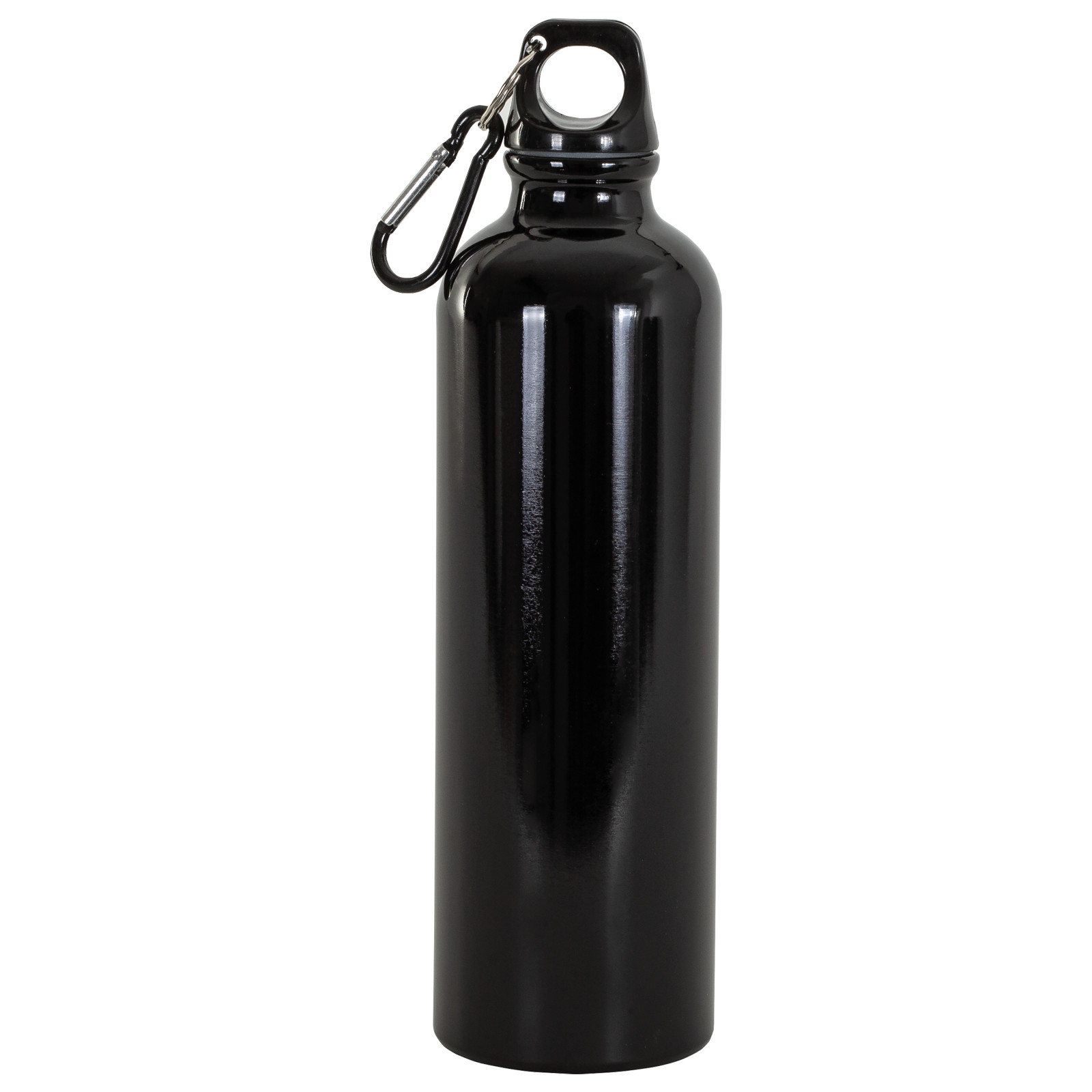 Borraccia in alluminio con moschettone, 750 ml, no box