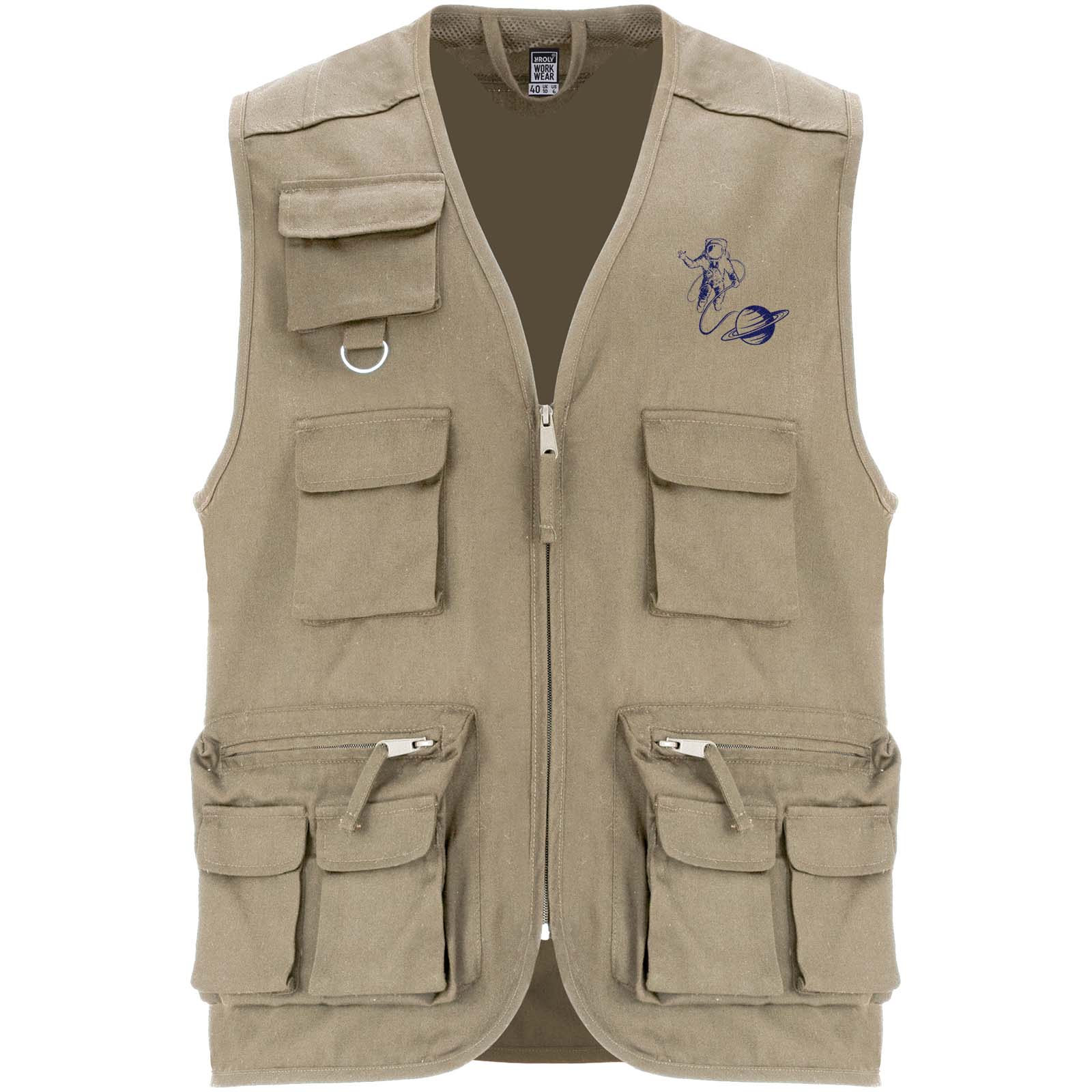 Gilet da lavoro con più tasche e scollo a V da 200 g/m² Venera 