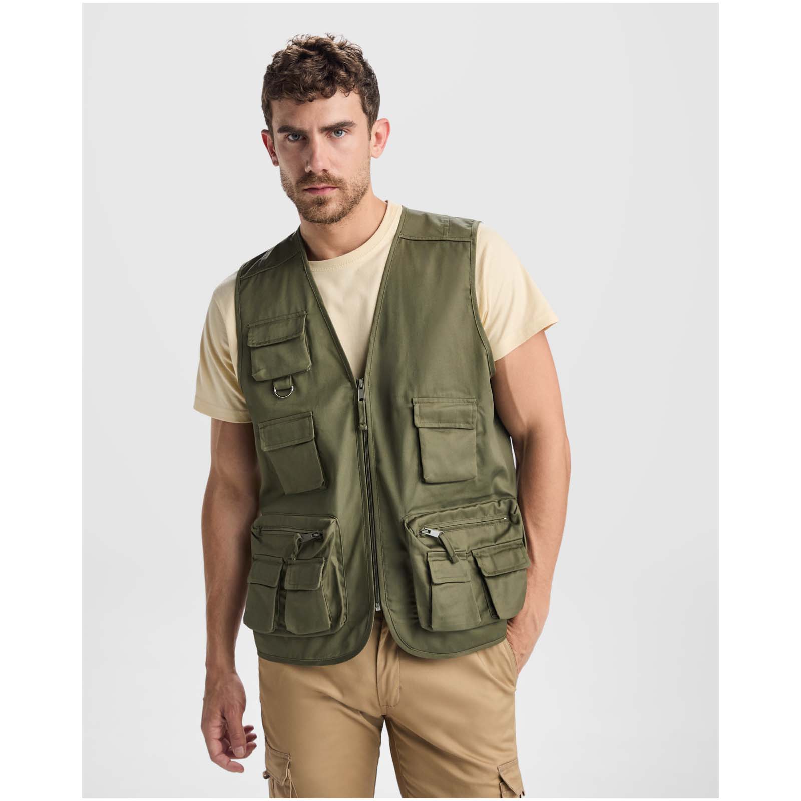 Gilet da lavoro con più tasche e scollo a V da 200 g/m² Venera 