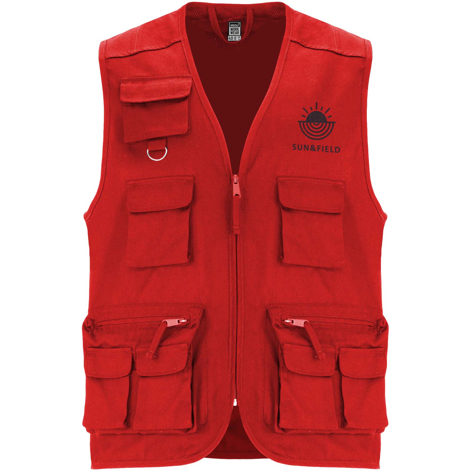 Gilet da lavoro con più tasche e scollo a V da 200 g/m² Venera 