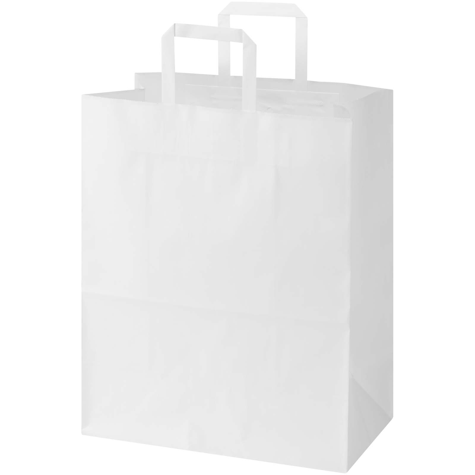 Sacchetto di carta da 80-90 g/m² con manici piatti , 32 x 17 x 39 cm Kraft