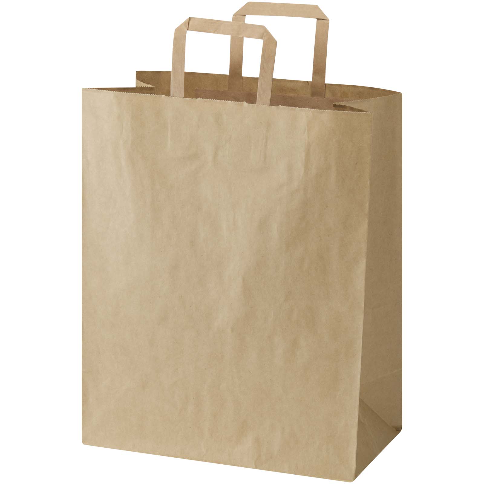 Sacchetto di carta da 80-90 g/m² con manici piatti , 32 x 17 x 39 cm Kraft
