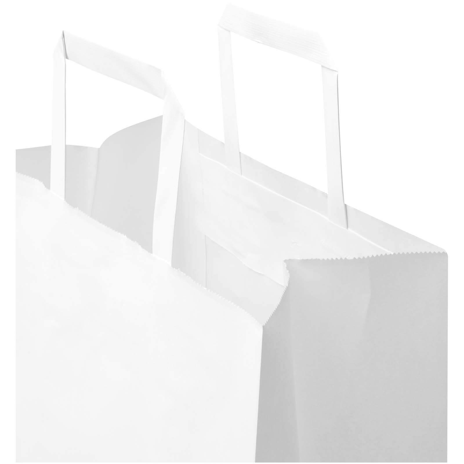 Sacchetto di carta da 80 g/m² con manici piatti, 25 x 15 x 32 cm Kraft