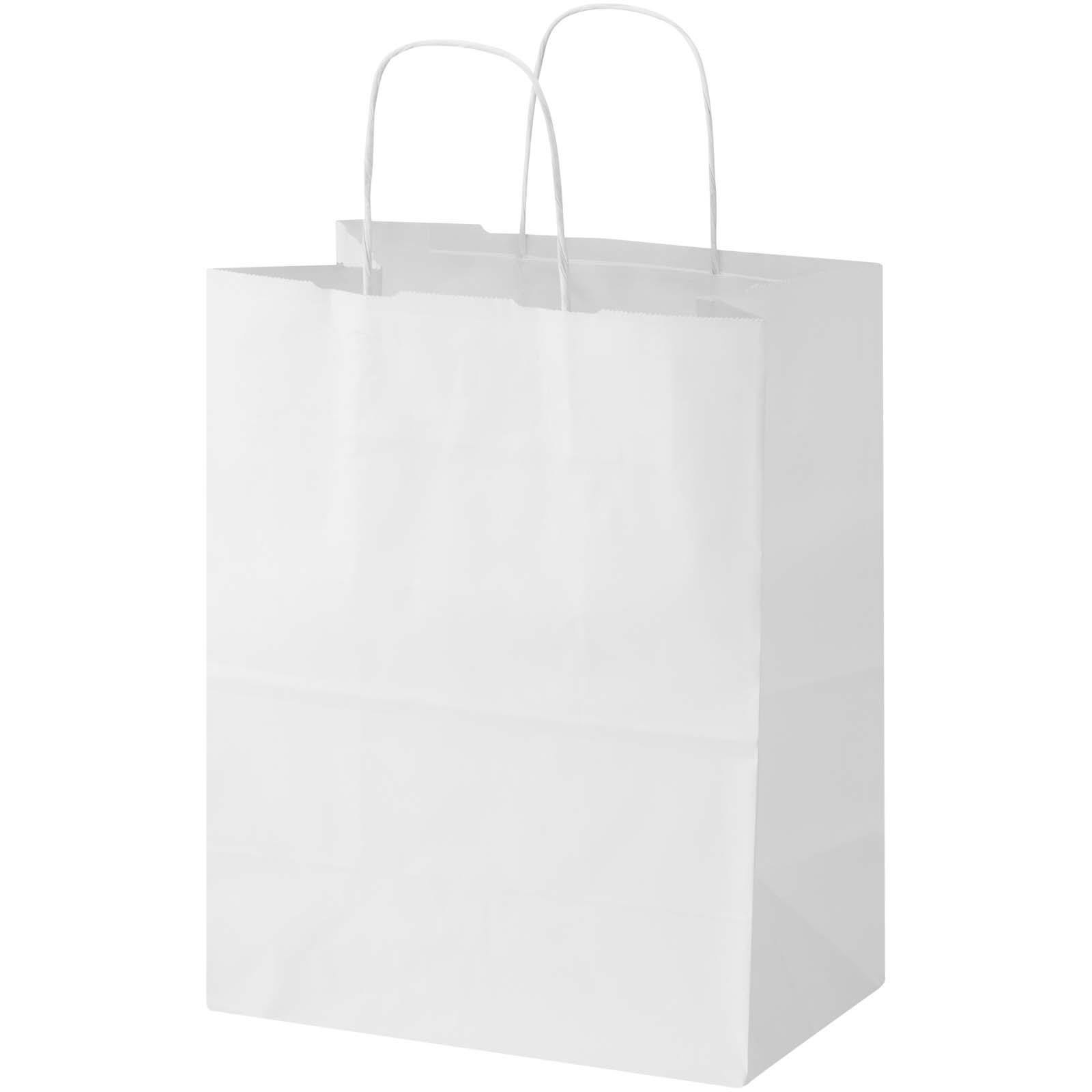 Sacchetto di carta da 80-90 g/m² con manici intrecciati, 25 x 15 x 32 cm Kraft