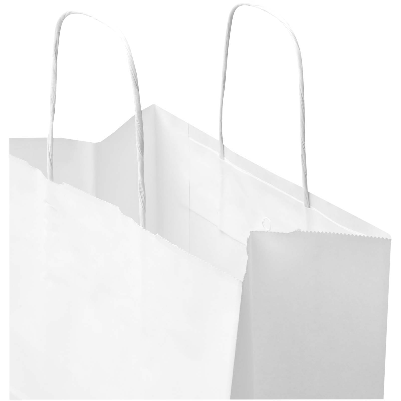 Sacchetto di carta da 80-90 g/m² con manici intrecciati, 25 x 15 x 32 cm Kraft