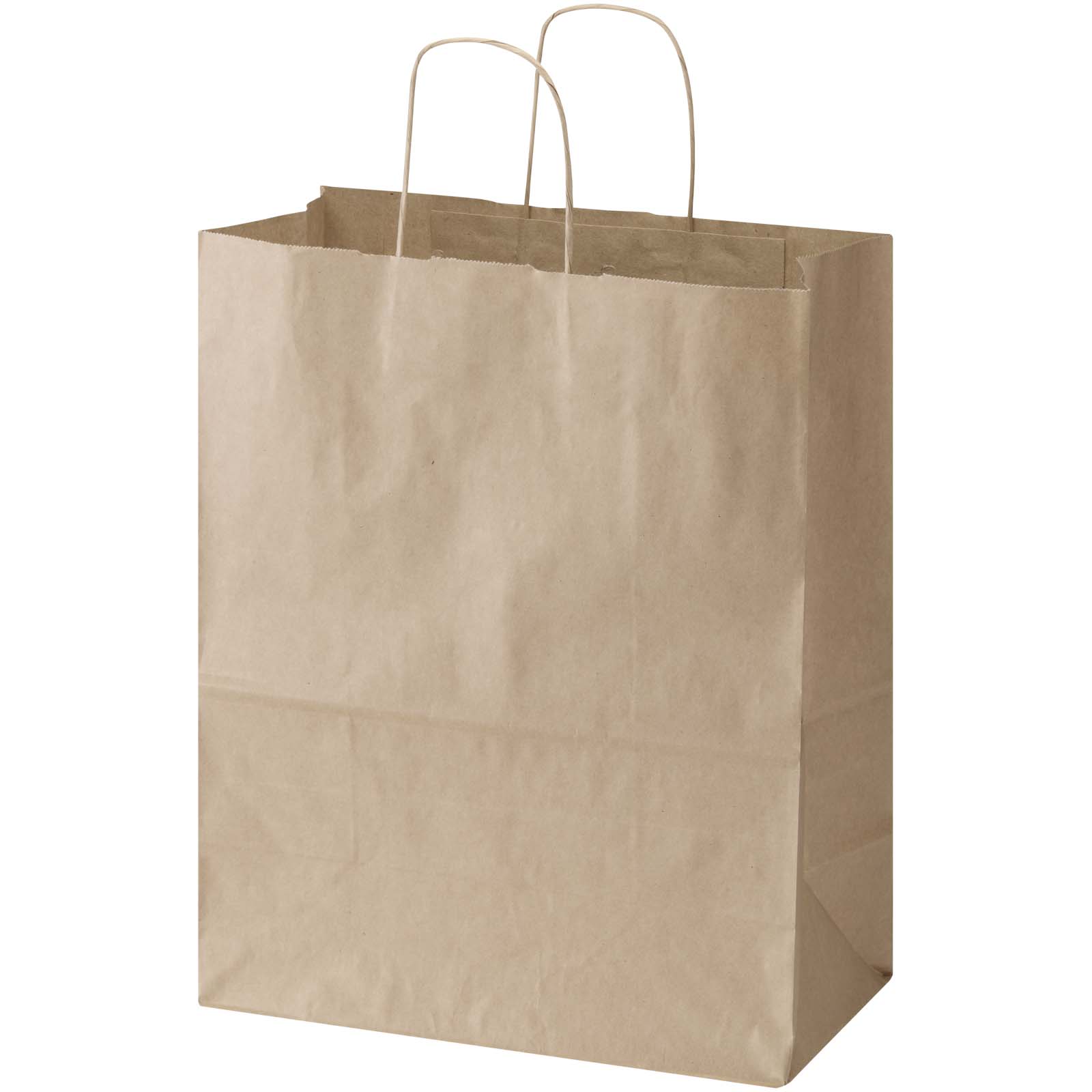 Sacchetto di carta da 80-90 g/m² con manici intrecciati, 25 x 15 x 32 cm Kraft