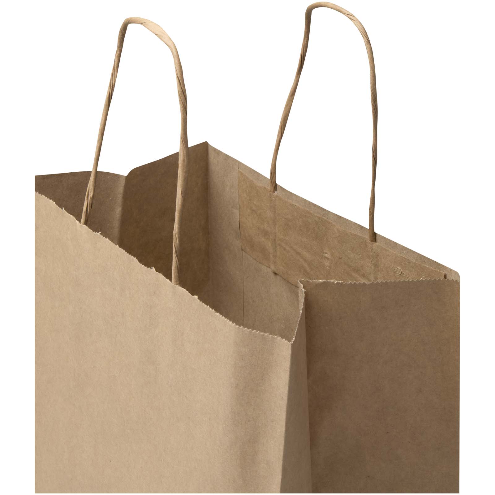 Sacchetto di carta da 80-90 g/m² con manici intrecciati, 25 x 15 x 32 cm Kraft