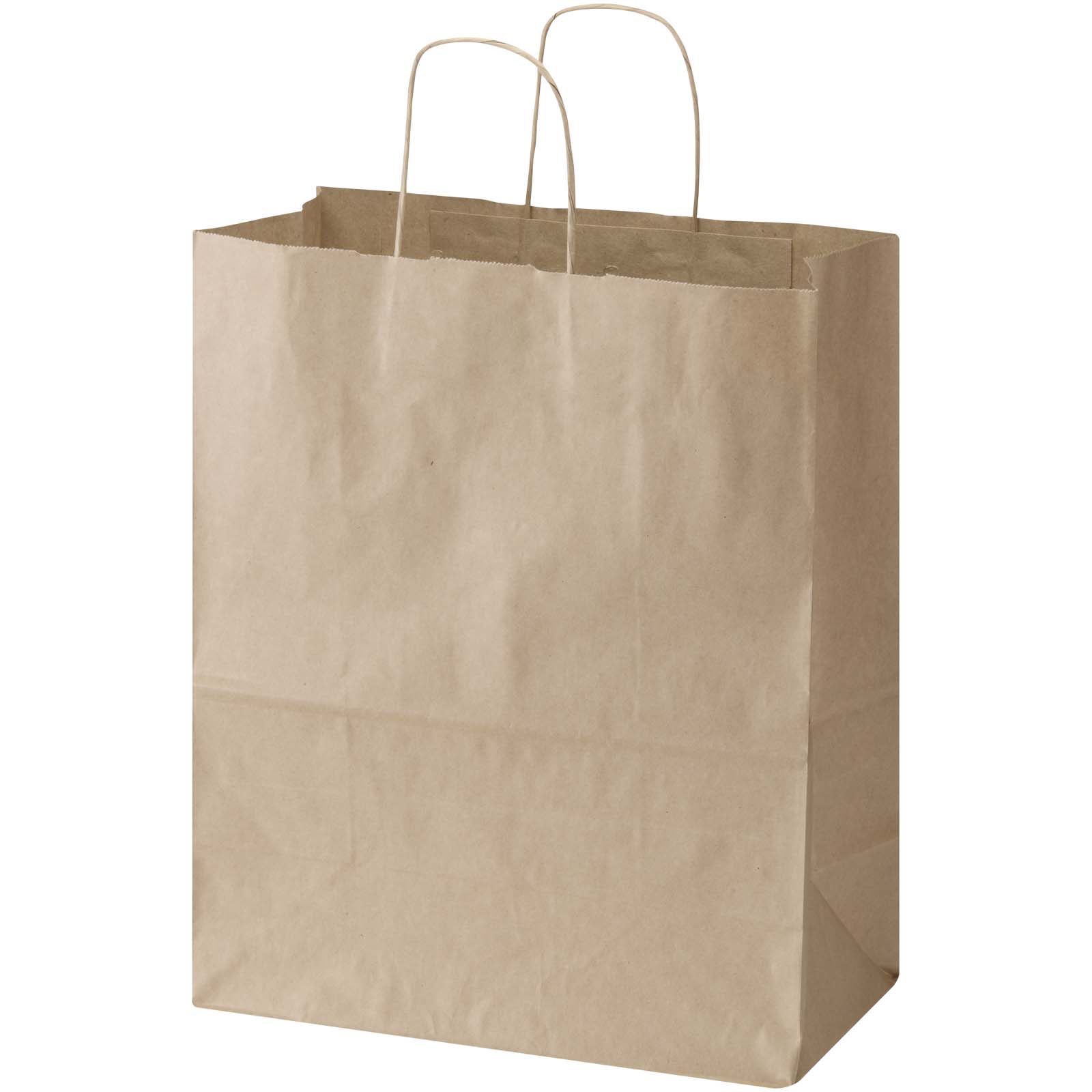 Sacchetto di carta da 80-90 g/m² con manici intrecciati, 32 x 17 x 39 cm Kraft