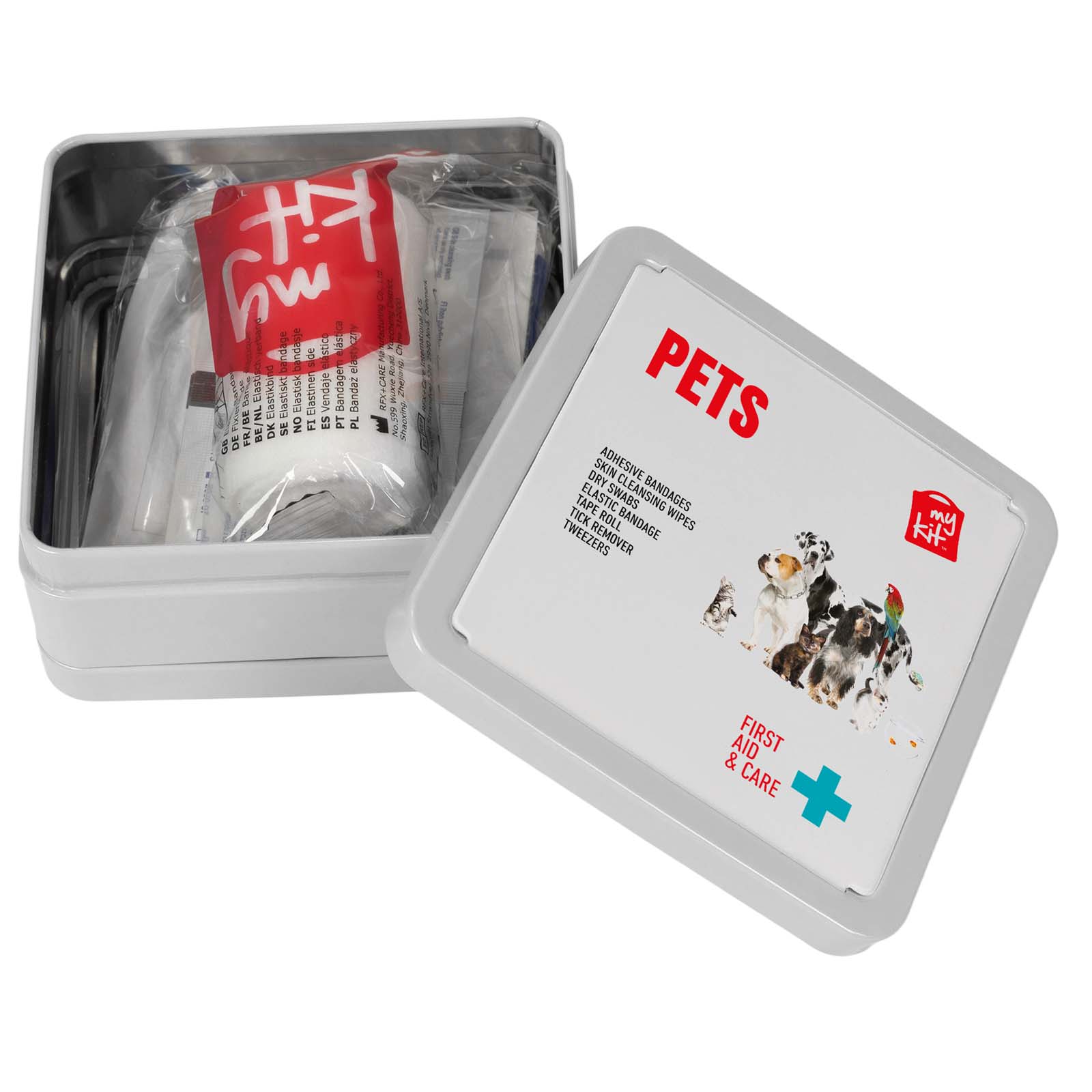 Kit di primo soccorso in scatola di latta per animali domestici MyKit