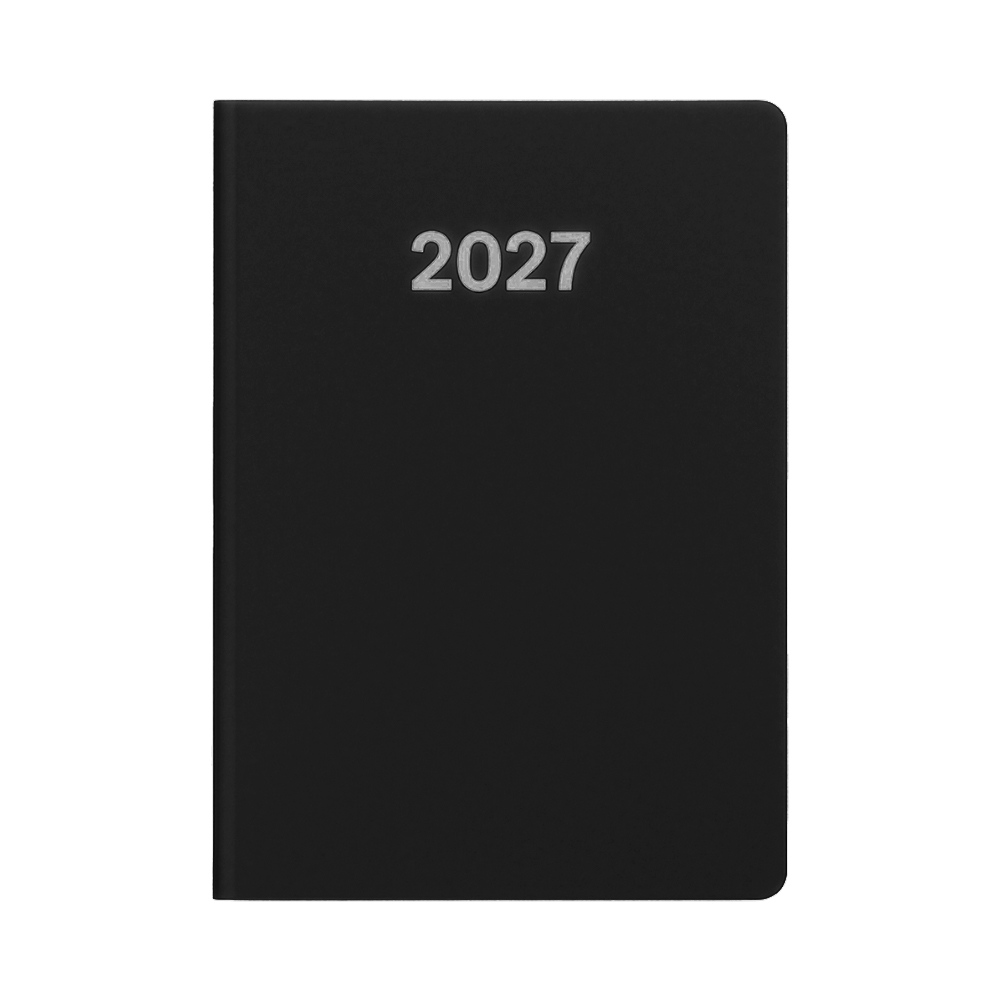 Agenda settimanale 2027. Copertina flessibile in soft PU e bordo pagine colorato