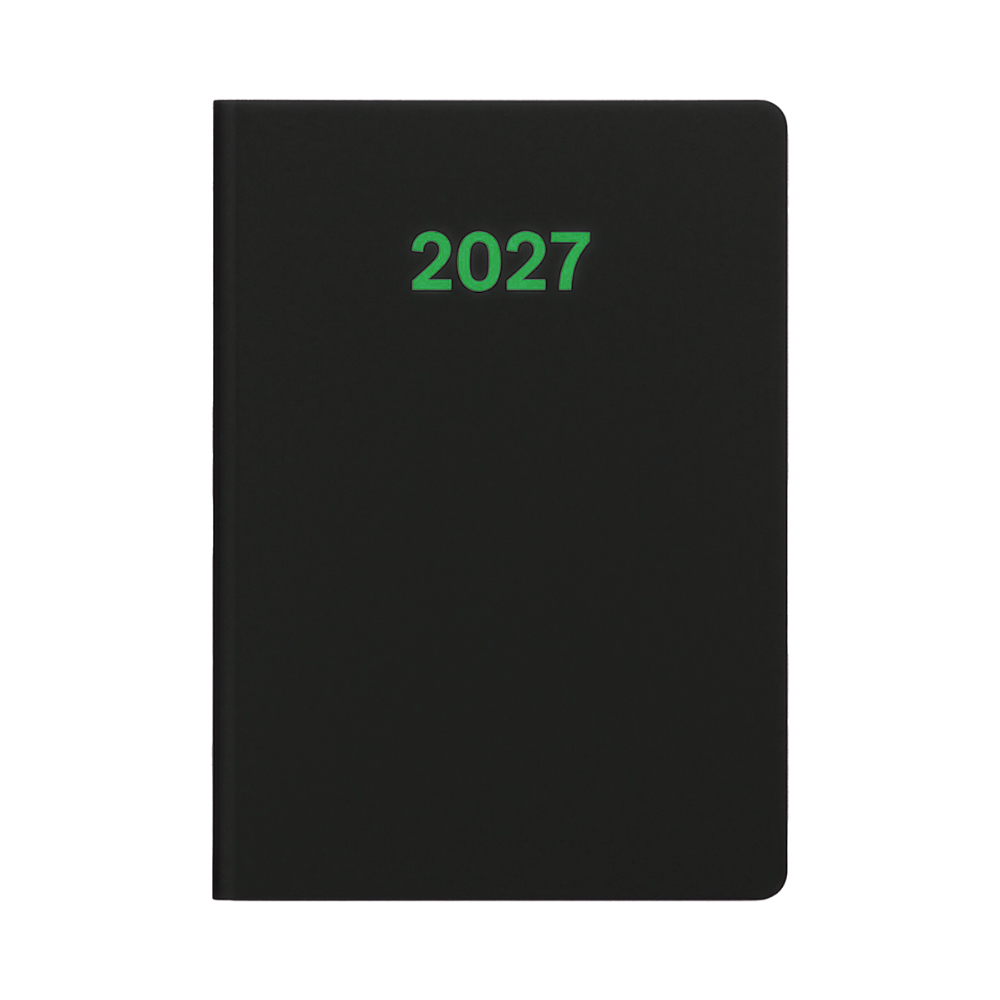 Agenda settimanale 2027. Copertina flessibile in soft PU e bordo pagine colorato