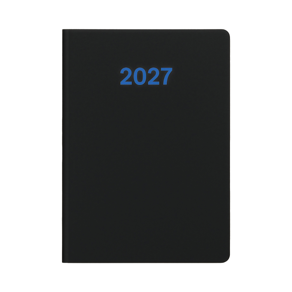 Agenda settimanale 2027. Copertina flessibile in soft PU e bordo pagine colorato