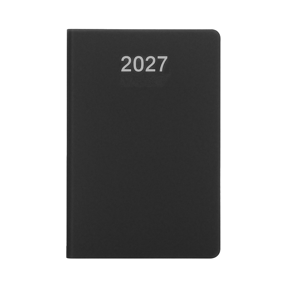 Agenda giornaliera 2027. Copertina flessibile in soft PU e bordo pagine colorato
