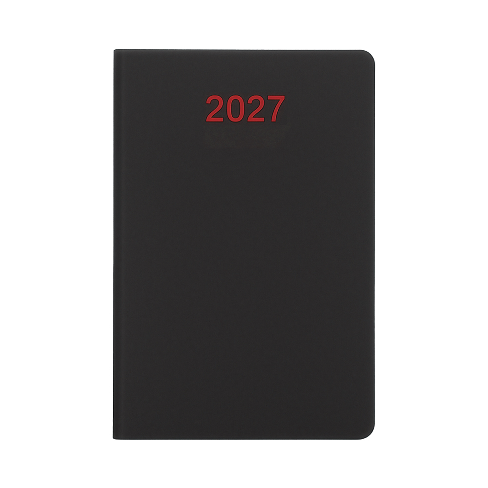 Agenda giornaliera 2027. Copertina flessibile in soft PU e bordo pagine colorato