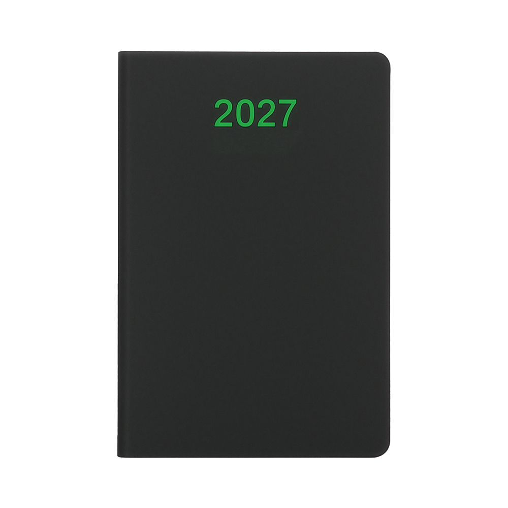 Agenda giornaliera 2027. Copertina flessibile in soft PU e bordo pagine colorato