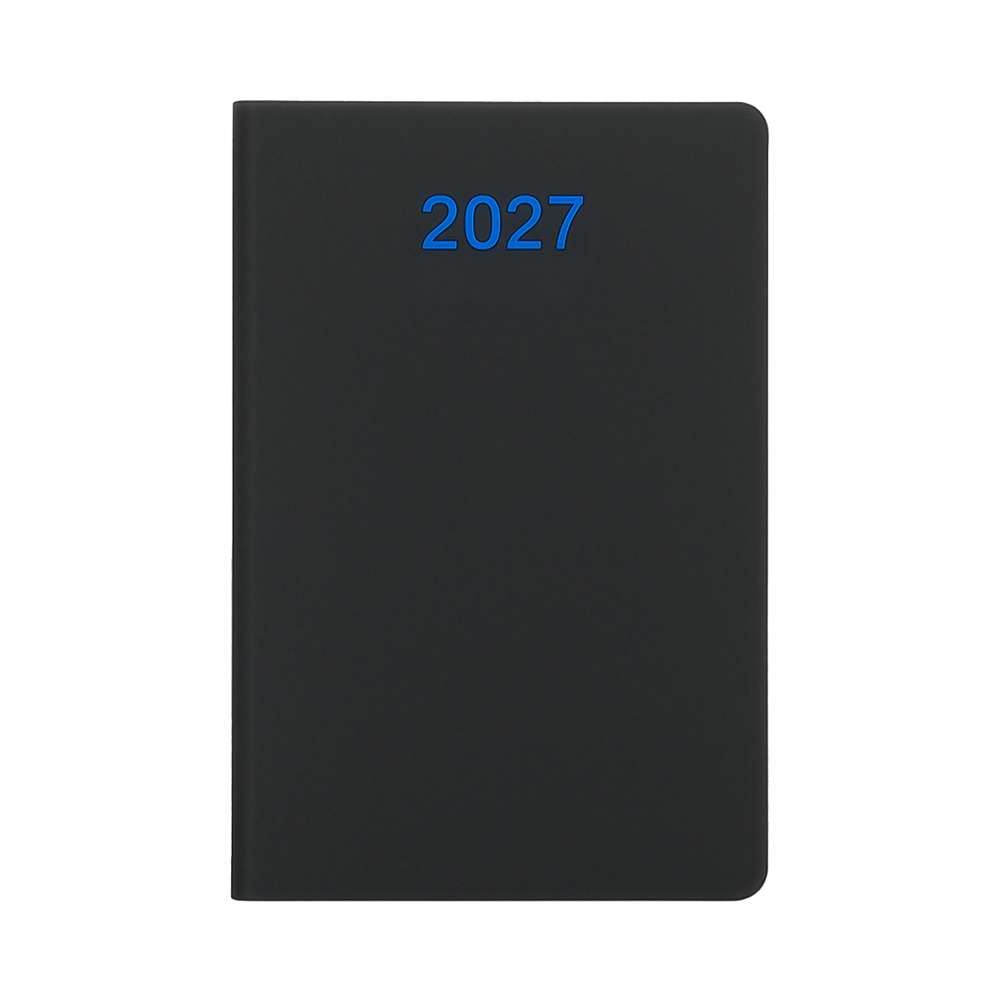 Agenda giornaliera 2027. Copertina flessibile in soft PU e bordo pagine colorato