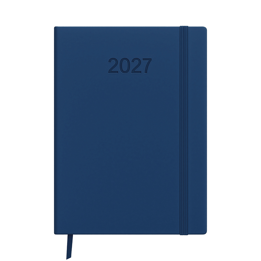 Agenda settimanale 2027. Copertina rigida in termo PU e bordo pagine colorato