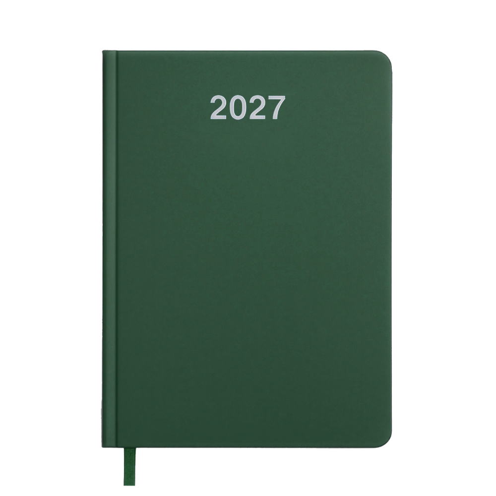 Agenda settimanale 2027. Copertina rigida in cartoncino laminato opaco.