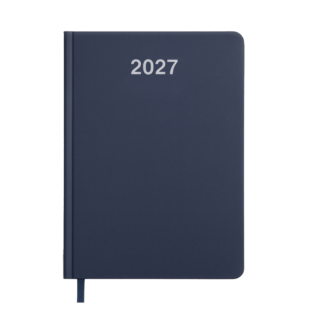Agenda settimanale 2027. Copertina rigida in cartoncino laminato opaco.