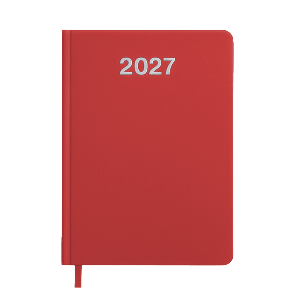 Agenda giornaliera 2027. Copertina rigida in cartoncino laminato opaco.