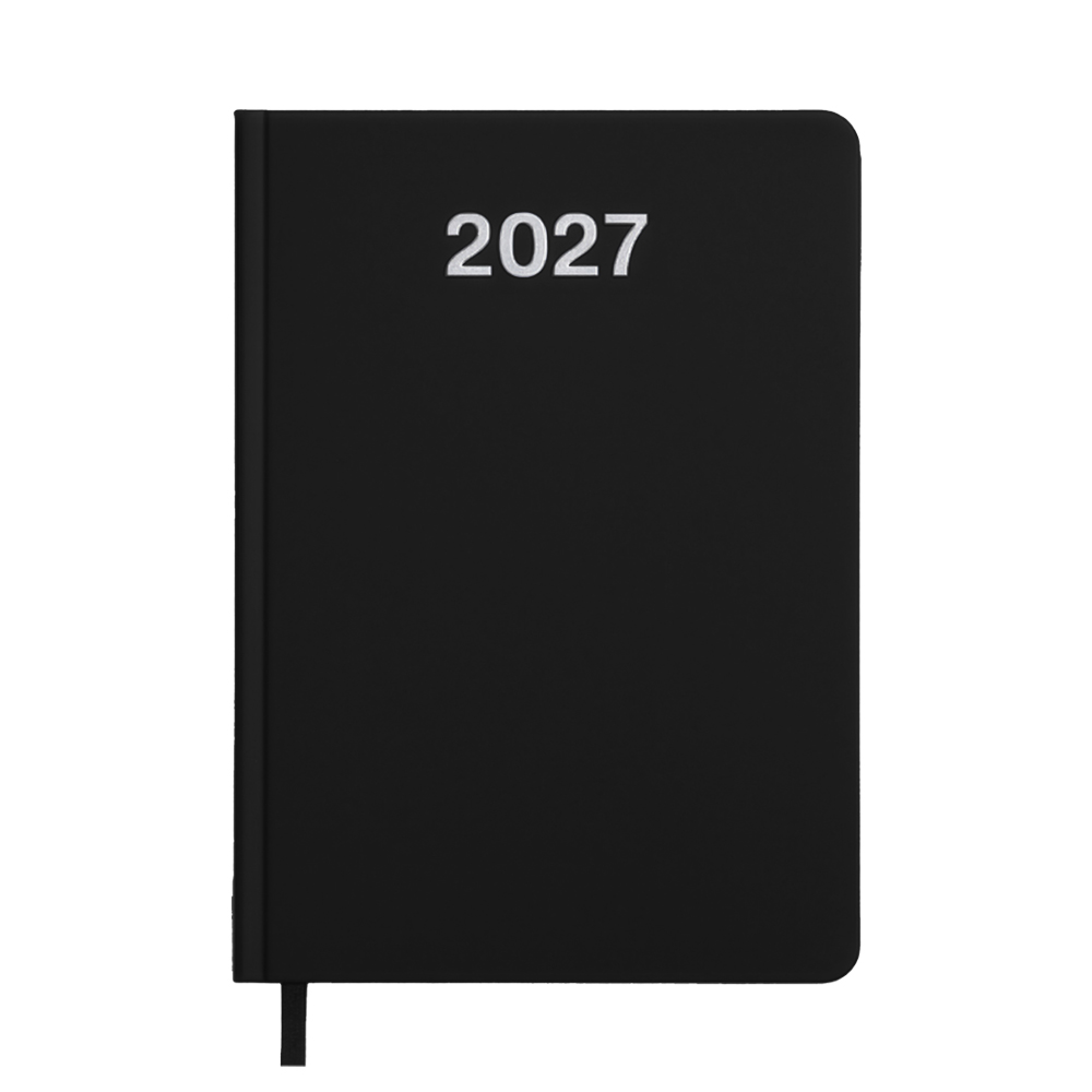 Agenda giornaliera 2027. Copertina rigida in cartoncino laminato opaco