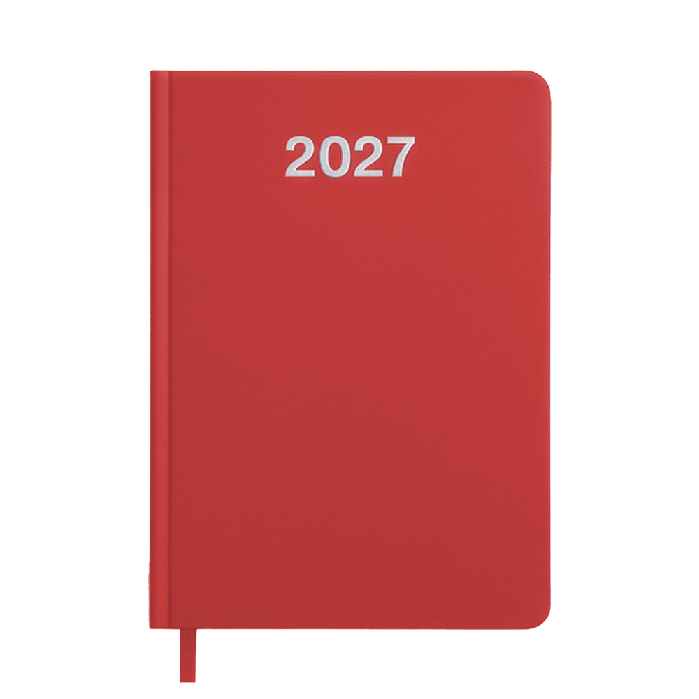 Agenda giornaliera 2027. Copertina rigida in cartoncino laminato opaco
