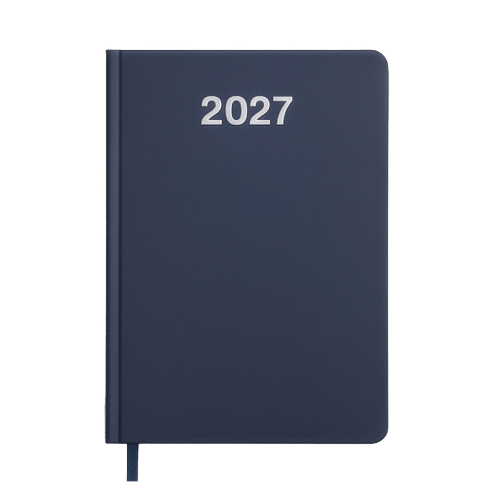 Agenda giornaliera 2027. Copertina rigida in cartoncino laminato opaco