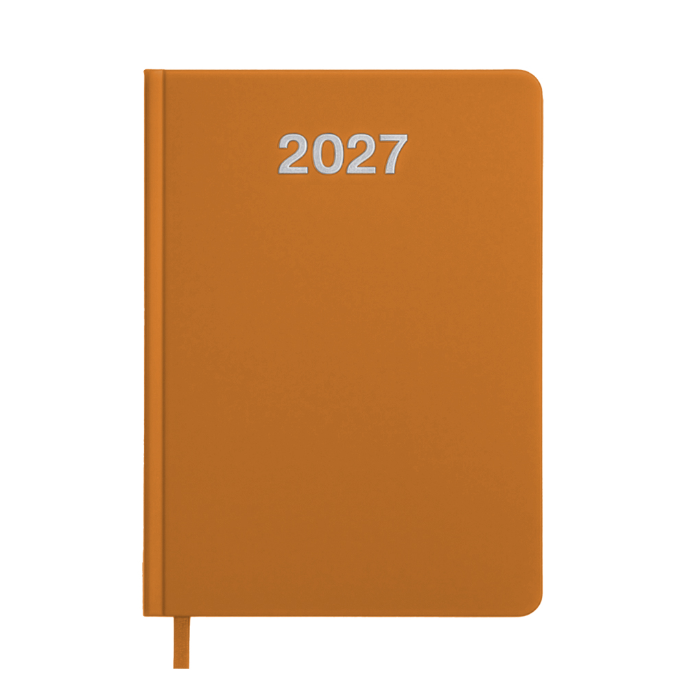 Agenda giornaliera 2027. Copertina rigida in cartoncino laminato opaco