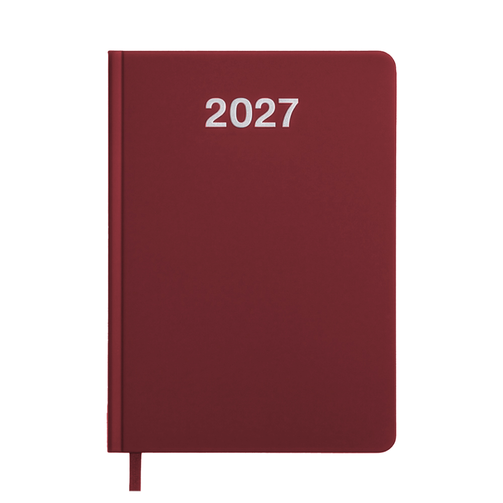 Agenda giornaliera 2027. Copertina rigida in cartoncino laminato opaco