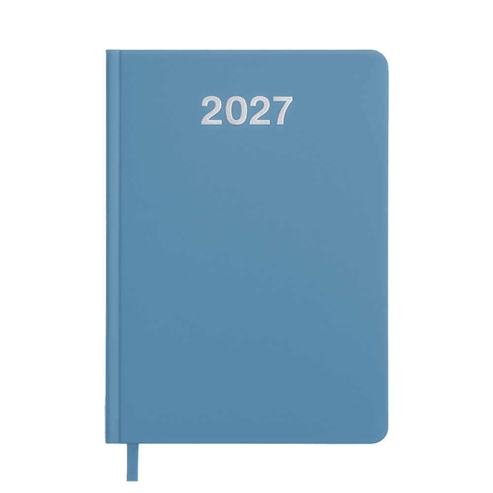 Agenda giornaliera 2027. Copertina rigida in cartoncino laminato opaco