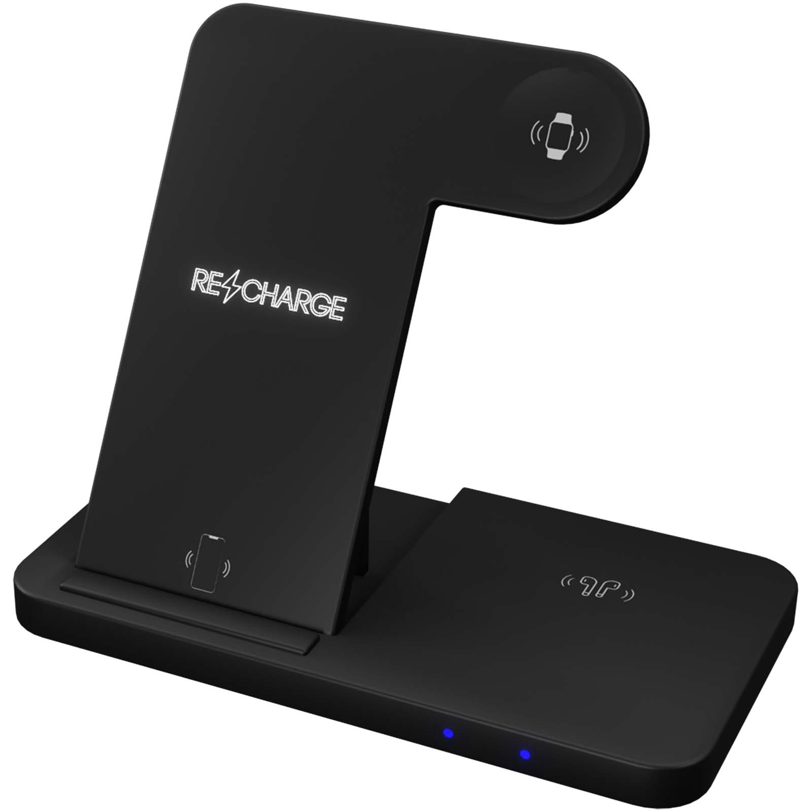 Base di ricarica wireless 3 in 1 con supporto per telefono SCX.design W28