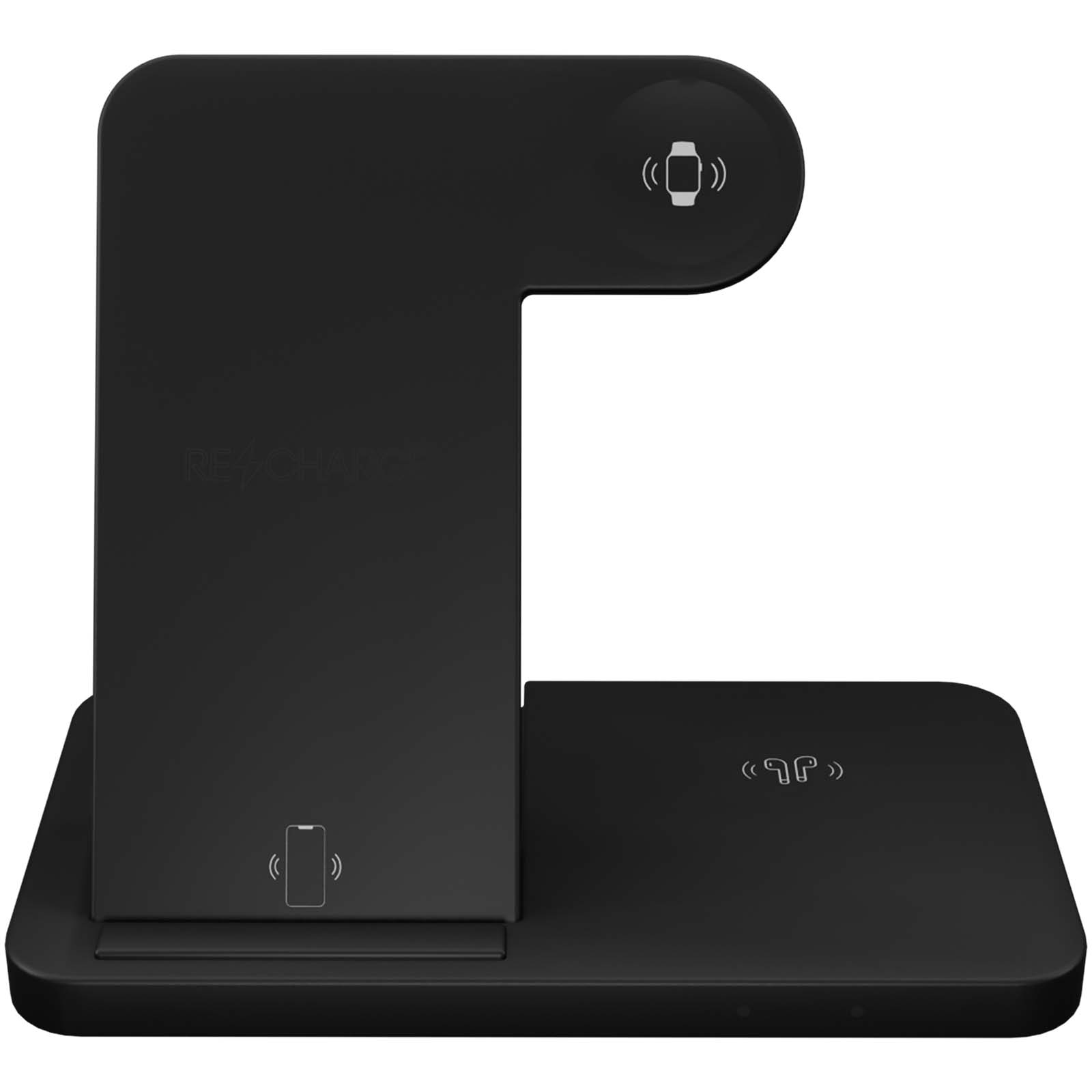 Base di ricarica wireless 3 in 1 con supporto per telefono SCX.design W28
