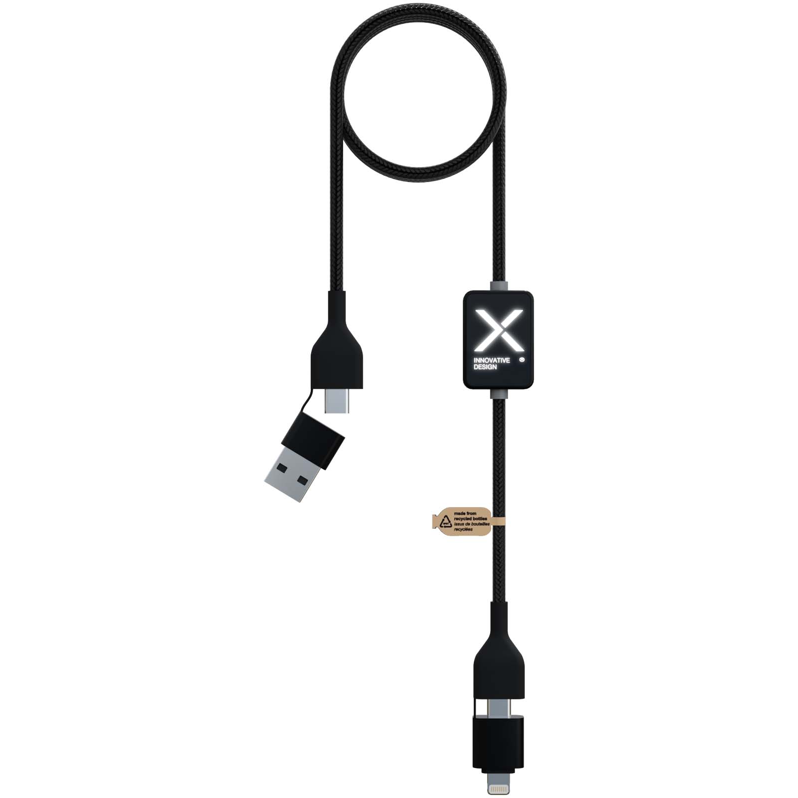 Cavo di ricarica con interruttore e logo luminoso da 60 W SCX.design C32