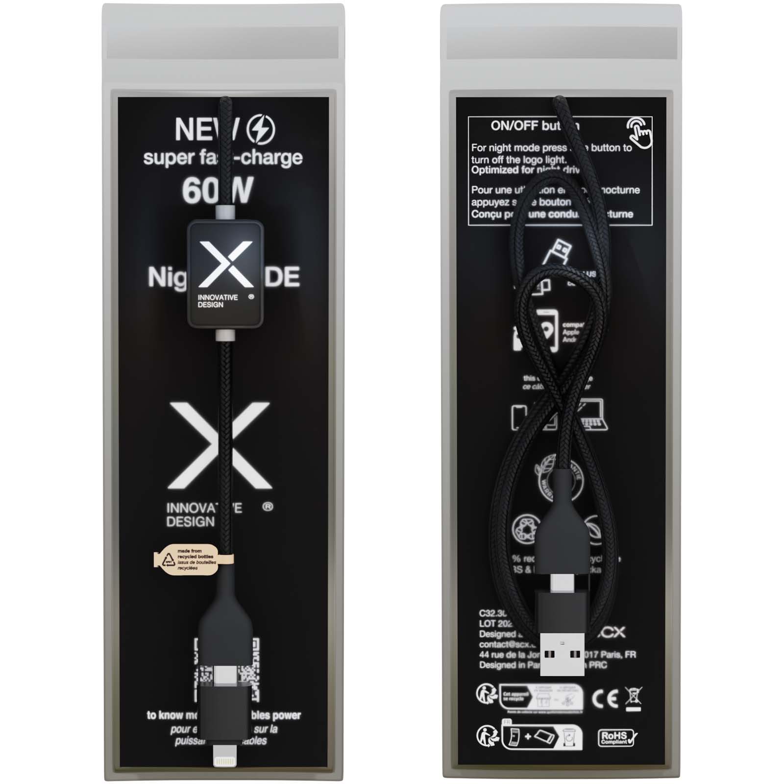 Cavo di ricarica con interruttore e logo luminoso da 60 W SCX.design C32