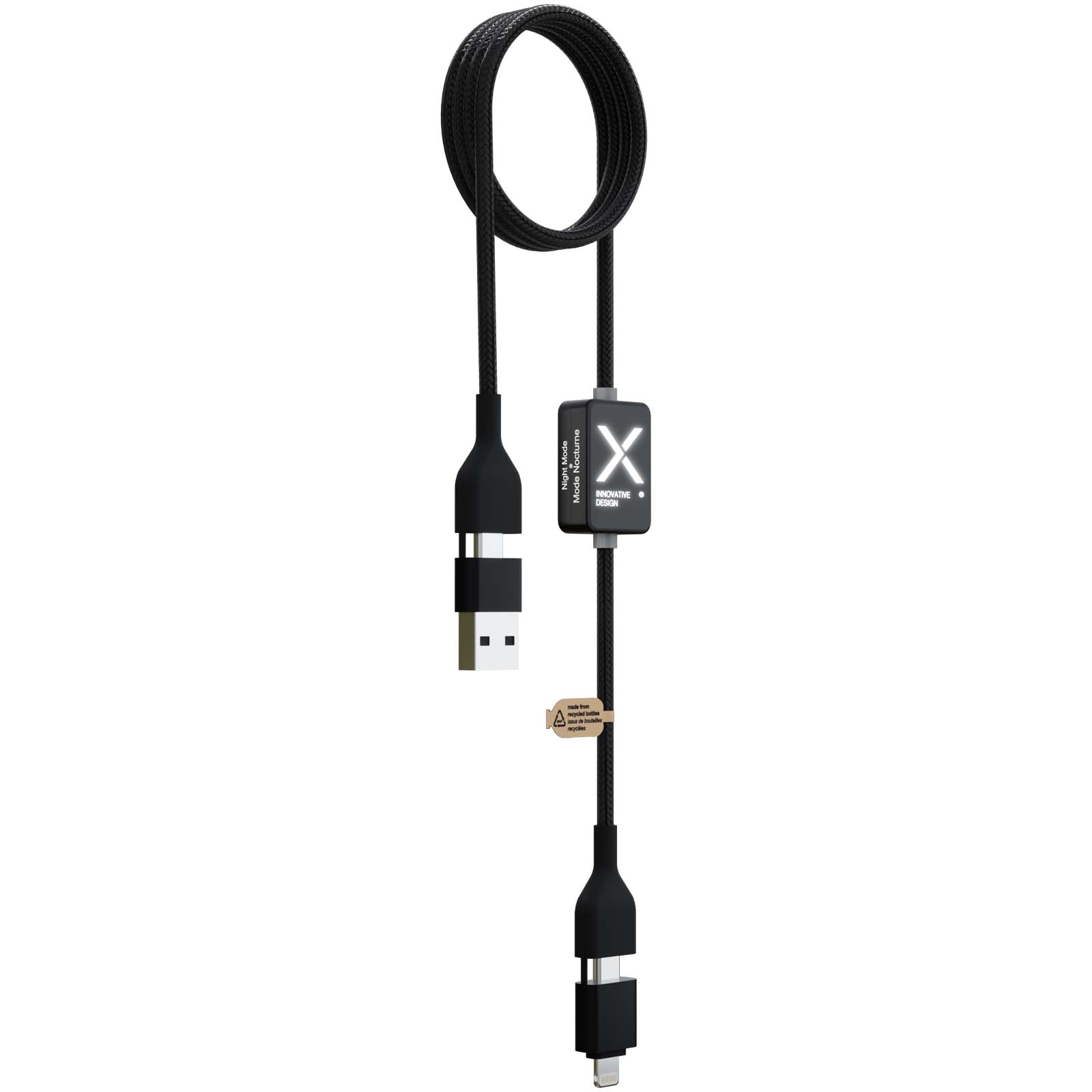 Cavo di ricarica con interruttore e logo luminoso da 60 W SCX.design C32