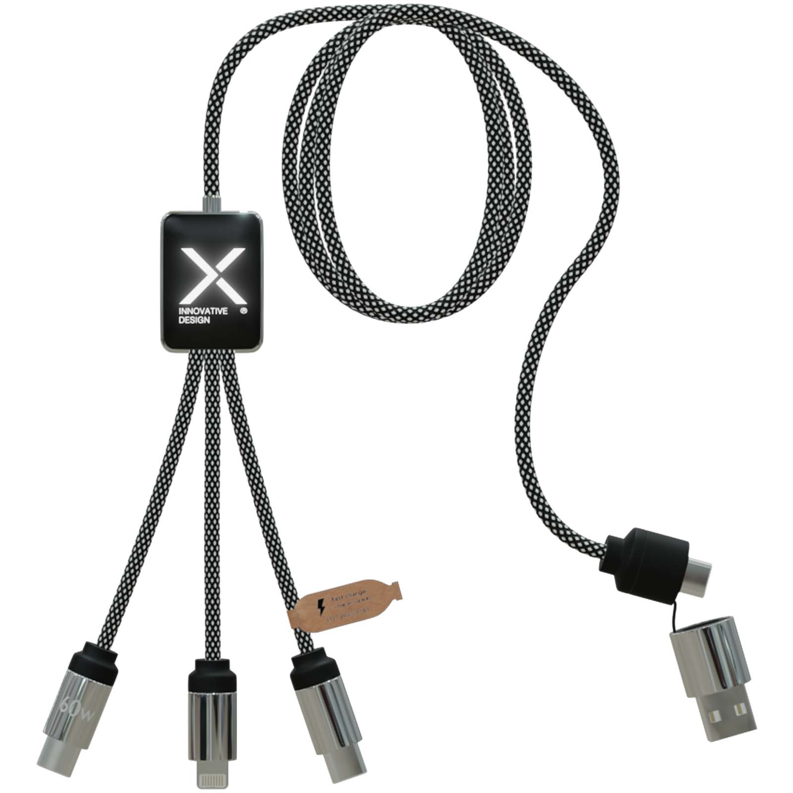 Cavo di ricarica di Tipo-C con doppio logo luminoso da 60 W SCX.design C33 