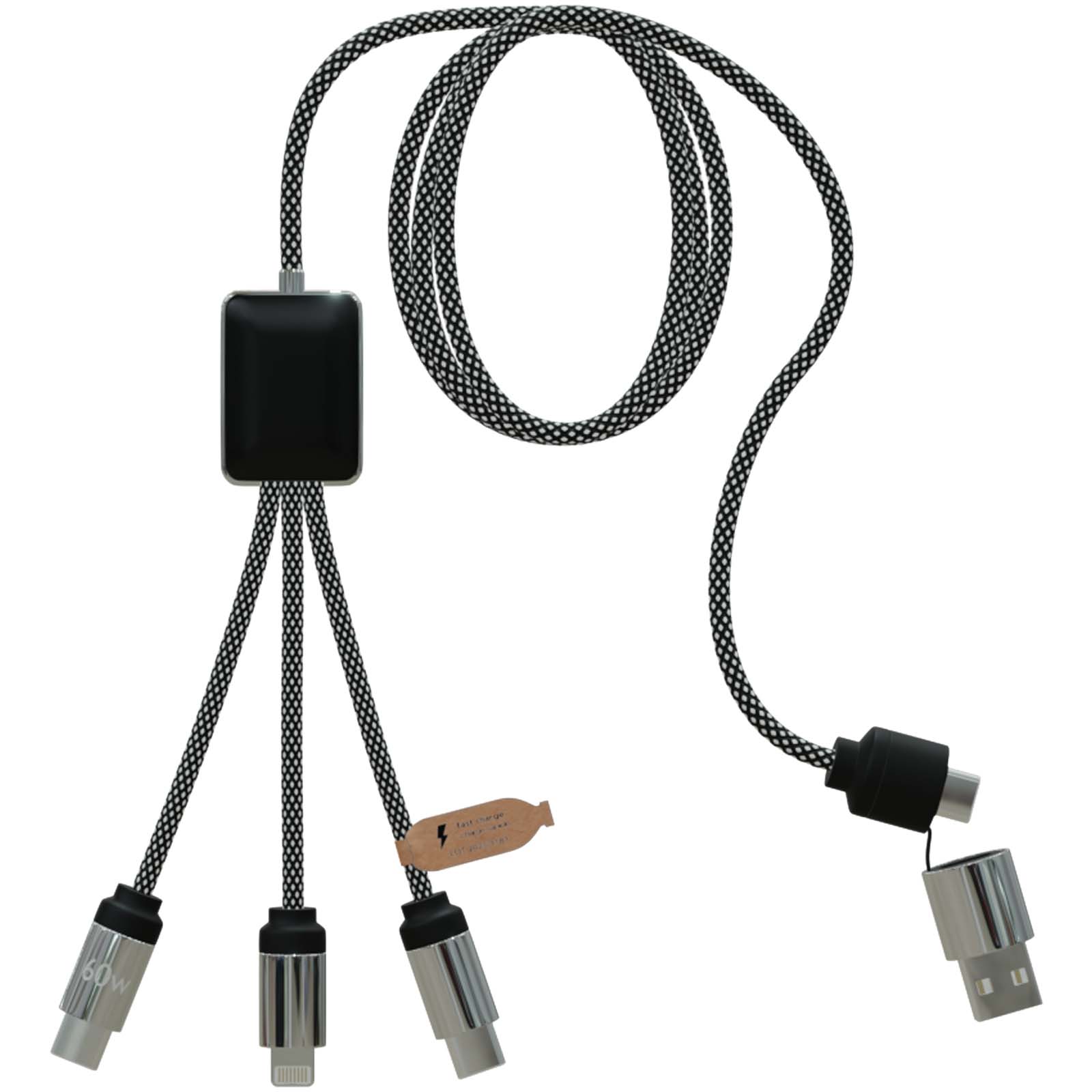 Cavo di ricarica di Tipo-C con doppio logo luminoso da 60 W SCX.design C33 