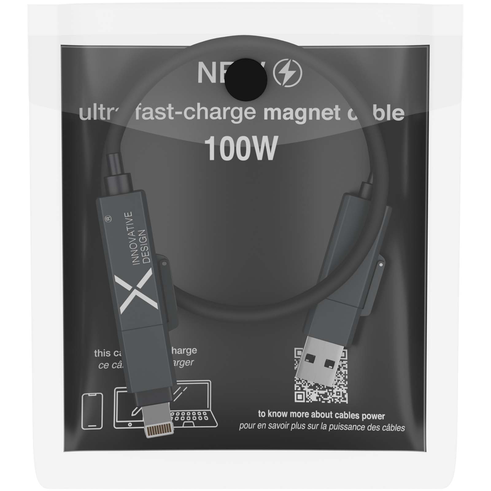 Cavo di ricarica magnetico in silicone da 100 W SCX.design C59